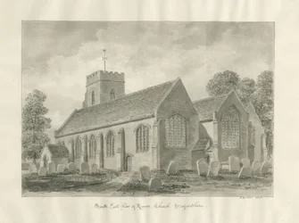 Igreja Kinver: desenho sépia