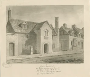 Lichfield - Hospital para Mulheres: desenho sépia