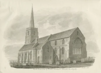 Lichfield - Igreja de São Miguel: desenho sépia