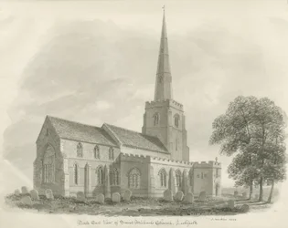 Lichfield - Igreja de São Miguel: desenho sépia