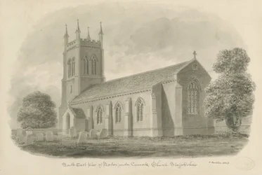 Igreja Norton Canes: desenho de lavagem sépia