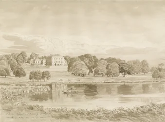 Patshull House: desenho em sépia, 26 de agosto de 1820