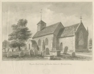 Igreja de Ranton: desenho em sépia, 1842