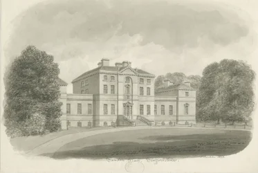 Sandon Hall: desenho sépia (vinheta)