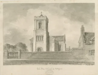 Stafford - Christ Church: desenho em sépia, 1840
