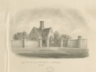 Stafford - Nova Loja para o Asilo: desenho sépia, 1843