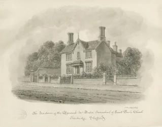 Stafford - Residência do Reverendo Baber: desenho em sépia, 1844