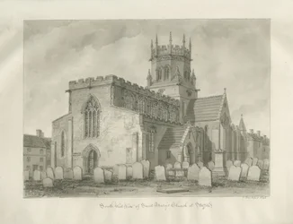 Stafford - Igreja de Santa Maria: desenho sépia