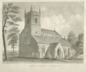 Igreja Standon: desenho sépia
