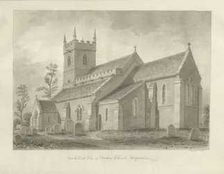 Igreja Standon: desenho sépia