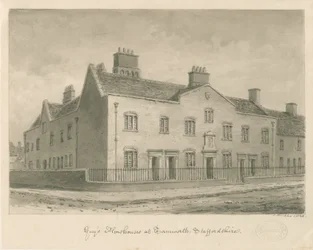 Tamworth - Guy&39;s Almshouses: desenho em sépia