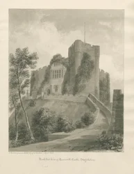 Castelo de Tamworth: desenho sépia, Abr 1849 (desenho)