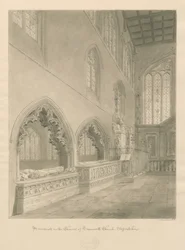 Igreja de Tamworth - Monumentos: desenho em sépia