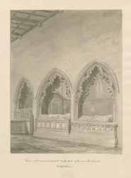Igreja Tamworth - Monumentos: desenho sépia