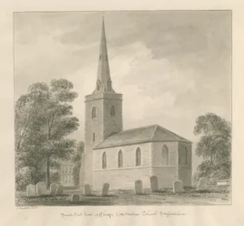 Igreja Thorpe Constantino: desenho de lavagem sépia