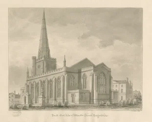 Igreja Uttoxeter [Nova]: desenho em sépia