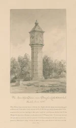 Westmorland - Castelo de Brougham - Pilar da Condessa: desenho em sépia, 1800
