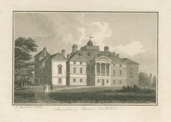 Wiltshire - Amesbury House: gravura