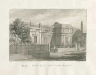 Wolverhampton - A Capela Católica Romana: desenho sépia