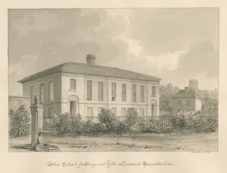 Worcestershire - Droitwich - Escola Azul: desenho em sépia