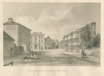 Worcestershire - Droitwich - George Inn: desenho em sépia, 1833