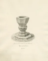 Worcestershire - Igreja Hampton Lovett - Fonte: desenho em sépia