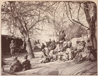 Uma cena de rua na cidade de Jalalabad, 1878