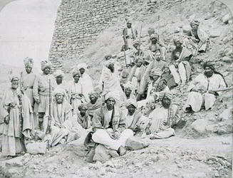 Khyber Chiefs and Khans, Jamrud Fort, North West Frontier, 1878 cerca de