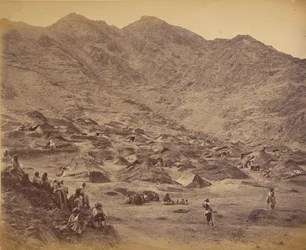Aldeia e acampamento de Kutchi (ciganos) perto de Dakka