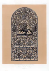 Painel de ferro fundido de Mulheim, Alemanha, século XIX