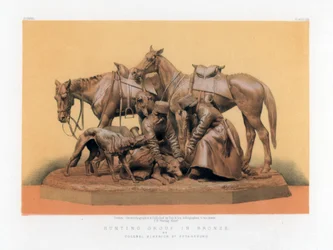 Grupo de Caça em Bronze, século XIX.