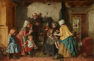 Os Pobres Ajudando os Pobres (óleo sobre tela)