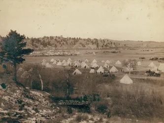 Acampamento do General Brook perto de Pine Ridge