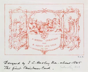 O primeiro cartão de natal, de JCHorsley, 1843