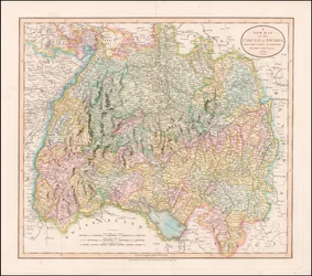 Mapa da Suábia de 1799, por John Cary