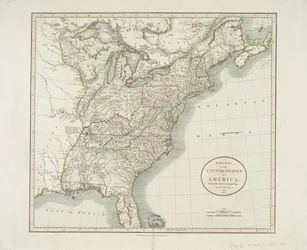 Um novo mapa dos Estados Unidos da América, das mais recentes autoridades, 1806