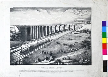 Viaduto de Crimple Valley, Caminho de ferro de York e North Midland. Ramal de Harrogate