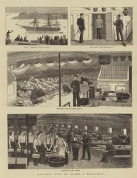 Vida militar a bordo de um troopship