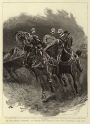 O Torneio Militar Real, a Artilharia Vitoriana de Cavalo na Competição de Condução, uma Volta Afiada