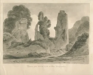 Castelo de Alton: desenho sépia, 1841