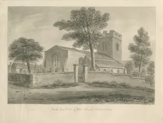 Igreja de Alton: desenho sépia, 1841