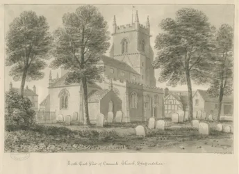 Igreja Cannock: desenho sépia