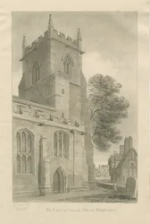 Igreja Cannock: desenho sépia