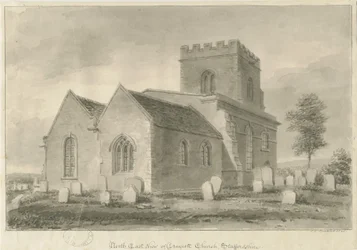 Draycott na Igreja dos Mouros: desenho em sépia, 1841
