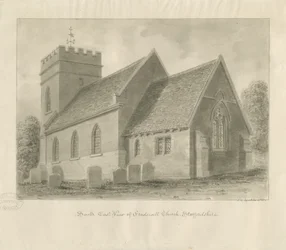 Igreja de Fradswell: desenho sépia