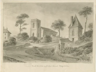 Igreja Fulford: desenho sépia