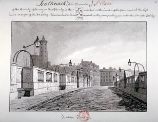 Ponte de Londres, Southwark, Londres, 1827