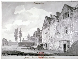 Frente norte da Bermondsey House, Londres, 1816