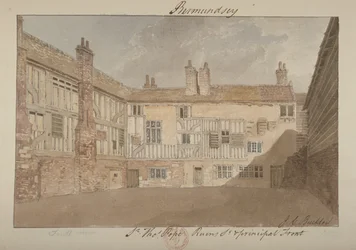 Vista sul das ruínas da Bermondsey House, 1827