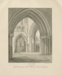 Stafford - Interior da Igreja de Santa Maria: desenho em sépia, 1841